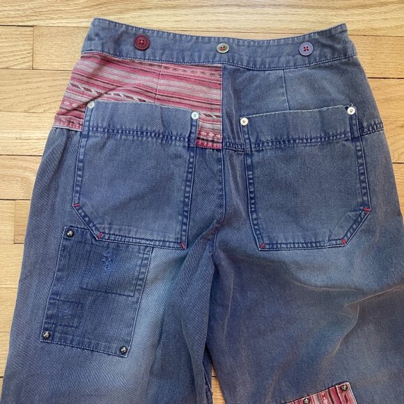 Free People La Vie Patched Pants NWOT Size 4 (Small) - Picture 11 of 12